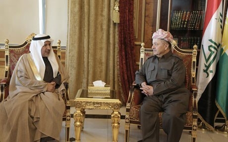البارزاني يجتمع مع مستشار الديوان الملكي السعودي 